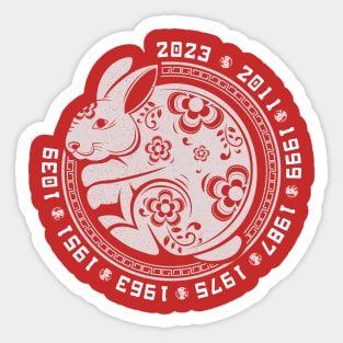 Happy Chinese New Year 2023 Year Of The Rabbit Women Men Kid Sticker